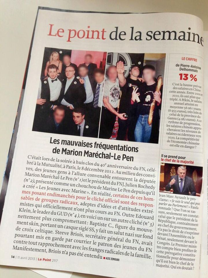 Capture d'&eacute;cran d'un article de Le Point dat&eacute; du 11 avril 2013. (DR)