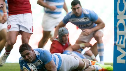 Pablo Matera lors du match des Internationaux d'été 2021 entre le Pays de Galles et l'Argentine au stade de la Principauté, le 17 juillet 2021. (FEDERICO GUERRA MORAN / AFP)