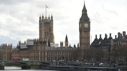 Le centre de Londres (Grande-Bretagne) avec le Parlement de Westminster, pris pour cible le 22 mars 2017. (ALBERTO PEZZALI / NURPHOTO / AFP)