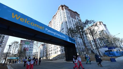 L'entrée du Village olympique de Pyeongchang (FRANCK FIFE / AFP)