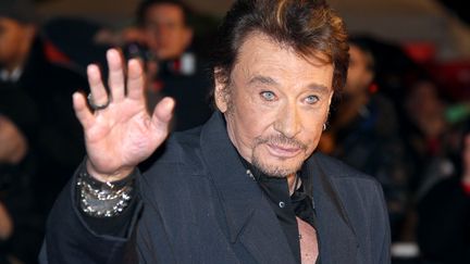 Johnny Hallyday &agrave; Cannes, le 28 janvier 2012. (VALERY HACHE / AFP)