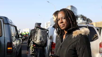 Priscillia Ludosky, samedi 17 novembre 2018 à Paris, lors de la première&nbsp;journée de mobilisation des "gilets jaunes". (MAXPPP)