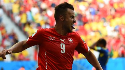 La joie de l'attaquant suisse Haris Seferovic (ANNE-CHRISTINE POUJOULAT / AFP)