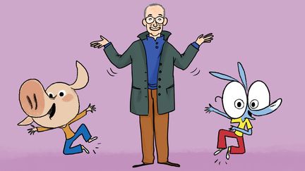 Emmanuel Guibert, l'auteur de la BD "Ariol" est l'invité de "Salut l'info !". ((ZELDA ZONK / ASTRAPI / BAYARD PRESSE))