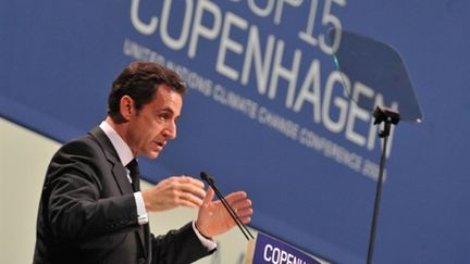 Nicolas Sarkozy jeudi 17 février, lors de la conférence de Copenhague sur le climat à Copenhague. (AFP)