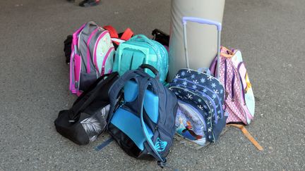 Lors d'un blocage d'école en réaction à la Loi Blanquer, à l'école maternelle et primaire Elsa Triolet à Toulouse, le 16 mai 2019.&nbsp; (NATHALIE SAINT-AFFRE / MAXPPP)