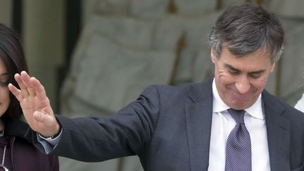 J&eacute;r&ocirc;me Cahuzac, alors ministre du Budget,&nbsp;le 9 janvier 2013 &agrave; la sortie de l'Elys&eacute;e, &agrave; Paris.&nbsp; (MICHEL EULER / SIPA )