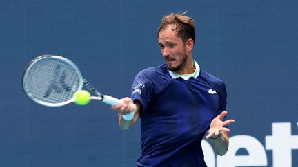 Le Russe&nbsp;Daniil Medvedev, le 31 mars 2021, lors du tournoi de Miami.&nbsp; (MICHAEL REAVES / GETTY IMAGES NORTH AMERICA / AFP)