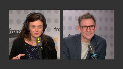 Inès Leraud et Michel Hazanvicius. (FRANCEINFO / RADIO FRANCE)