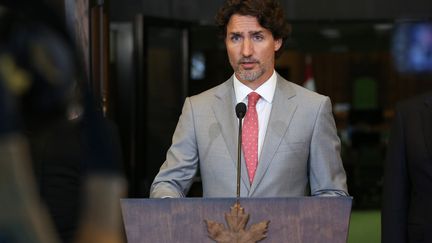 Le Premier ministre canadien Justin Trudeau à Ottawa (Canada), le 18 août 2020.&nbsp; (DAVE CHAN / AFP)