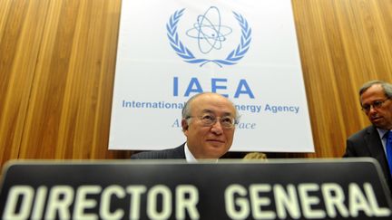 Le directeur g&eacute;n&eacute;ral de l'Agence internationale de l'&eacute;nergie atomique Yukiya Amano, &agrave; Vienne (Autriche) le 26 septembre. (SAMUEL KUBANI / AFP)