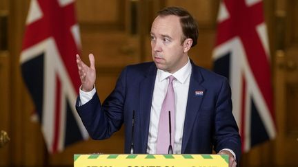 Le ministre de la Santé britannique Matt Hancock, le 11 juin 2020, à Londres (Royaume-Uni). (ANDREW PARSONS / 10 DOWNING STREET / AFP)