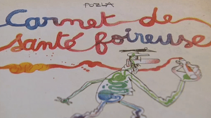 Couverture de "Carnet de santé foireuse" (ed. Delcourt) de Polza
 (France 3 / Culturebox . capture d&#039;écran)