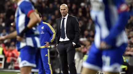 "Je viens d'arriver et il faut prendre le temps", a prévenu Zinedine Zidane après son premier succès sur le banc du Real  (GERARD JULIEN / AFP)