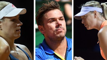 Angelique Kerber, Stan Wawrinka et Maria Sharapova