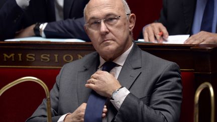 Michel Sapin, le 28 janvier 2014 &agrave; l'Assembl&eacute;e nationale. (MIGUEL MEDINA / AFP)