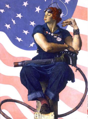 "Rosie the Riveter", de Norman Rockwell, peint pendant la seconde guerre mondiale. (AP / SIPA)