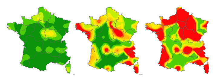 Progression de&nbsp;l'épidémie de grippe entre le 21 novembre 2016 et le 10 janvier 2017. (IRSAN)