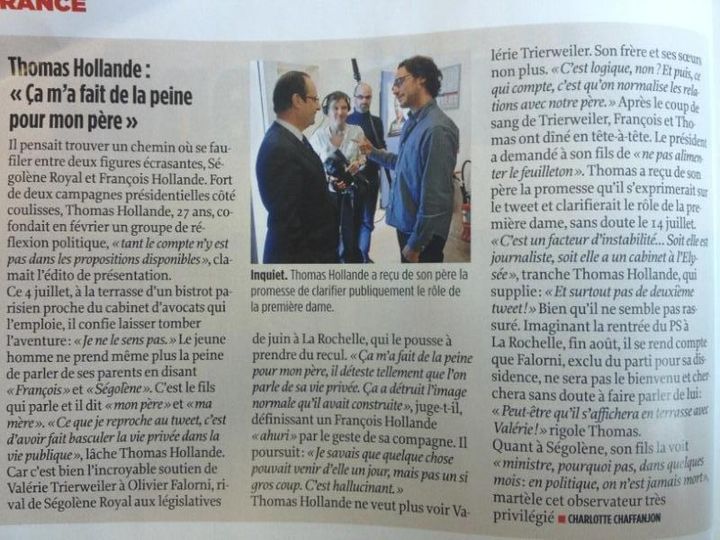 Capture d'écran de l'article du Point à paraître jeudi 12 juillet (DR)