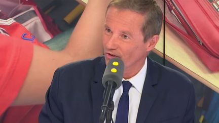 Le président de Debout la France, Nicolas Dupont-Aignan, invité de franceinfo lundi 17 septembre 2018. (RADIO FRANCE / FRANCE INFO)