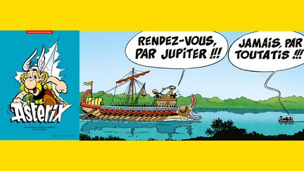 La couverture du dernier album de Reporters sans frontières et une planche d'Astérix (ASTÉRIX® OBÉLIX® IDÉFIX® © 2021 LES ÉDITIONS ALBERT RENÉ / GOSCINNY-UDERZOb)