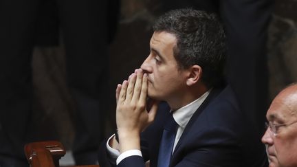 Le ministre de l'Action et des Comptes publics, Gérald Darmanin, durant une session de questions au gouvernement à l'Assemblée nationale, à Paris, le 2 août 2017.&nbsp; (JACQUES DEMARTHON / AFP)