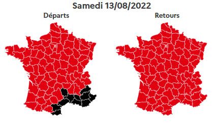 La journée du samedi 13 août est classée "rouge" par Bison futé. (BISON FUTE)