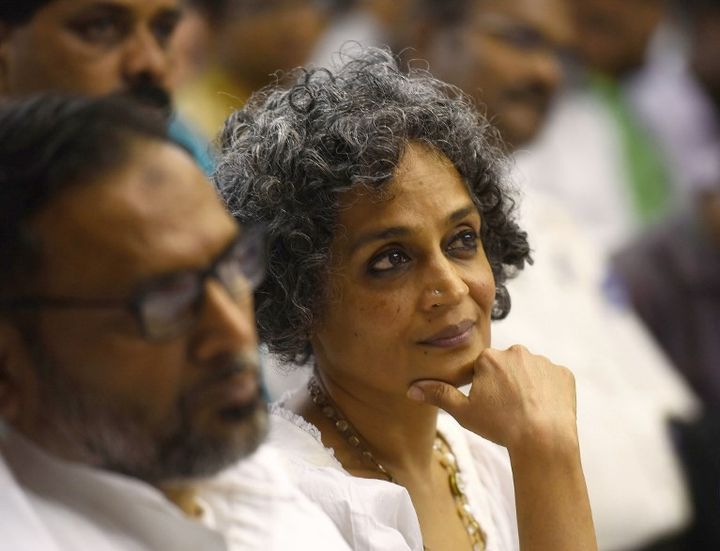 Arundhati Roy lors de la "Convention de la résistance du peuple" (avril 2016) 
 (ASHISH RAJE / THE TIME OF INDIA / THE TIMES OF INDIA)