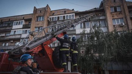 Au moins cinq personnes ont été tuées et 18 autres ont été blessées à Pokrovsk, dans la région de Donetsk (Ukraine), le 7 août 2023, selon le ministère de l'Intérieur ukrainien. (MINISTERE DE L'INTERIEUR UKRAINIEN)