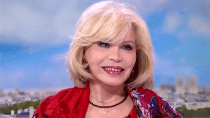 Amanda Lear, une "candidate" sur le plateau des Cinq dernières minutes.
 (France 2)