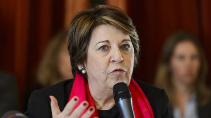 L'ancienne ministre de l'Environnement fustige l'alliance d'EELV avec la France insoumise. (FABRICE COFFRINI / AFP)