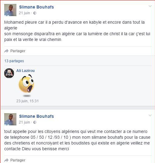 Captrure d'écran Facebook (DR)