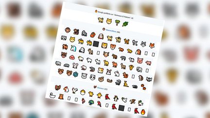 76% des émojis d'animaux sont des vertébrés, selon une analyse publiée dans la revue publaméricaine "iScience". (CAPTURE D'ECRAN)