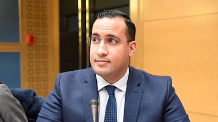 Alexandre Benalla, le 21 janvier 2019 devant la commission d'enquête parlementaire du Sénat, à Paris. (BERTRAND GUAY / AFP)