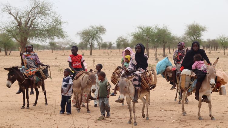 Sudanese refugees in Chad, May 1, 2023. (GUEIPEUR DENIS SASSOU / AFP)