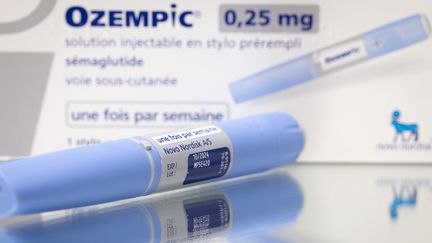 Le médicament antidiabétique "Ozempic" (semaglutide) fabriqué par la société pharmaceutique danoise "Novo Nordisk". (JOEL SAGET / AFP)