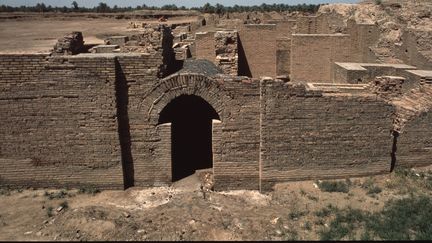 &nbsp;Vue des ruines de la Porte du palais sud, cite inferieure de Babylone, 580 avant JC, Irak&nbsp; (leemage/AFP)