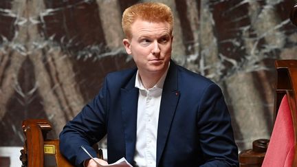 Le député du Nord La France insoumise, Adrien Quatennens, à l'Assemblée nationale, le 3 août 2022. (ALAIN JOCARD / AFP)