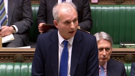 Le numéro deux du gouvernement britannique David Lidington s'exprime devant le Parlement à Londres, 25 mars 2019. (PRU / AFP)