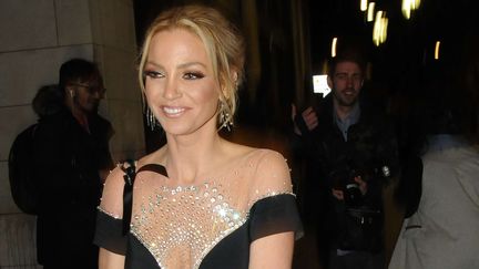 Sarah Harding,&nbsp;ex-chanteuse du groupe de pop britannique Girls Aloud,&nbsp;National Film Awards, à Londres le 28 mars 2018 (SHUTTERSTOCK/SIPA / REX)