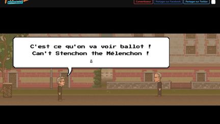 Capture d'écran du jeu "Fiscal Kombat", développé par des soutiens de Jean-Luc Mélenchon. (FISCALKOMBAT.FR)