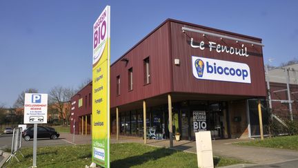 Un magasin Biocoop au Mans (Sarthe).&nbsp; (SERGE ATTAL / ONLY FRANCE / AFP)