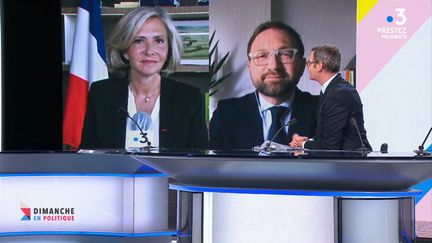 &nbsp;Valérie Pécresse et Patrick Mignola
24 mai 2020 (CAPTURE D'ECRAN "DIMANCHE EN POLITIQUE" / FRANCE 3)