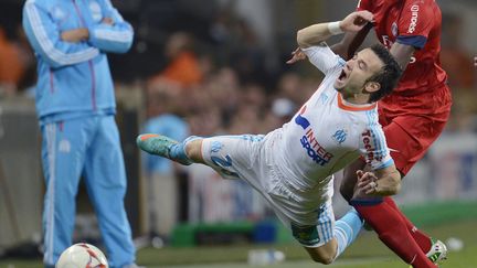 Mathieu Valbuena lors d'un match face au PSG, le 7 octobre 2012. (ANNE-CHRISTINE POUJOULAT / AFP)