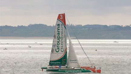 Le maxi Groupama 3 skippé il y a encore quelques mois par Franck Cammas