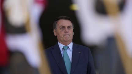 Le président brésilien Jair Bolsonaro, à Brasilia, le 30 juillet 2021. (ERALDO PERES / AP / SIPA)