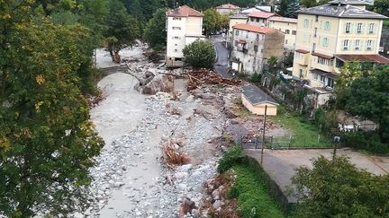 La vallée de la Roya avait notamment été éventrée après le passage de la tempête Alex, le 2 Octobre 2020. (ALAIN GASTAL/RADIO FRANCE)