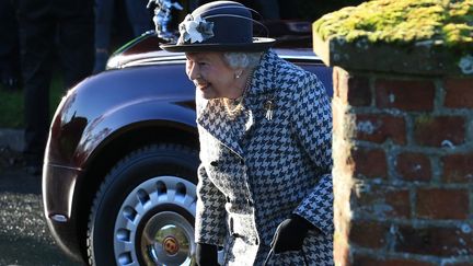 La reine d'Angleterre Elizabeth II, le 19 janvier 2020 à Norfolk (Royaume-Uni). (LINDSEY PARNABY / AFP)