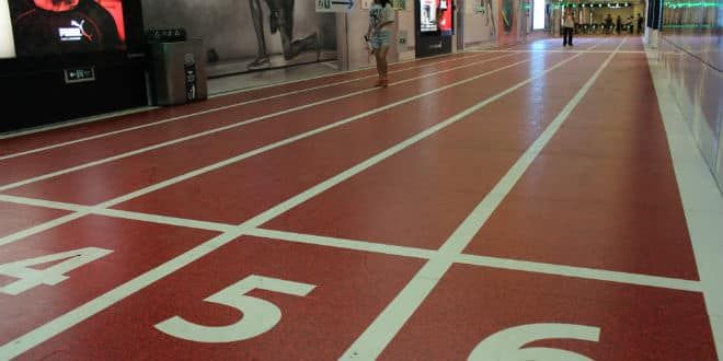 La station de métro menant au stade olympique repeinte pour les Mondiaux d'athlétisme