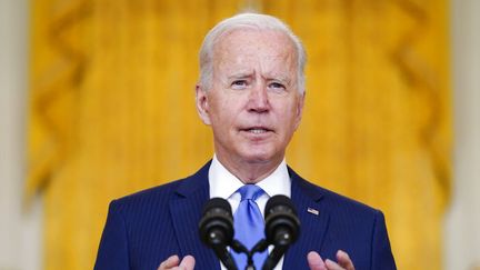 Le président américain Joe Biden lors d'une conférence de presse à Washington (Etats-Unis). (EVAN VUCCI / AP)